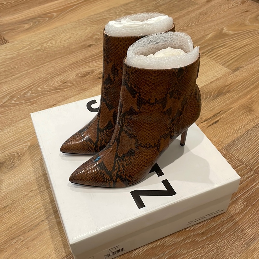 Schutz Snake Heel Booties